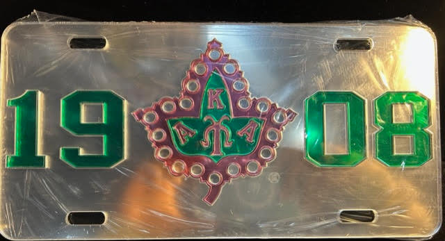 AKA Ivy Leaf License Plate (Silver Background)