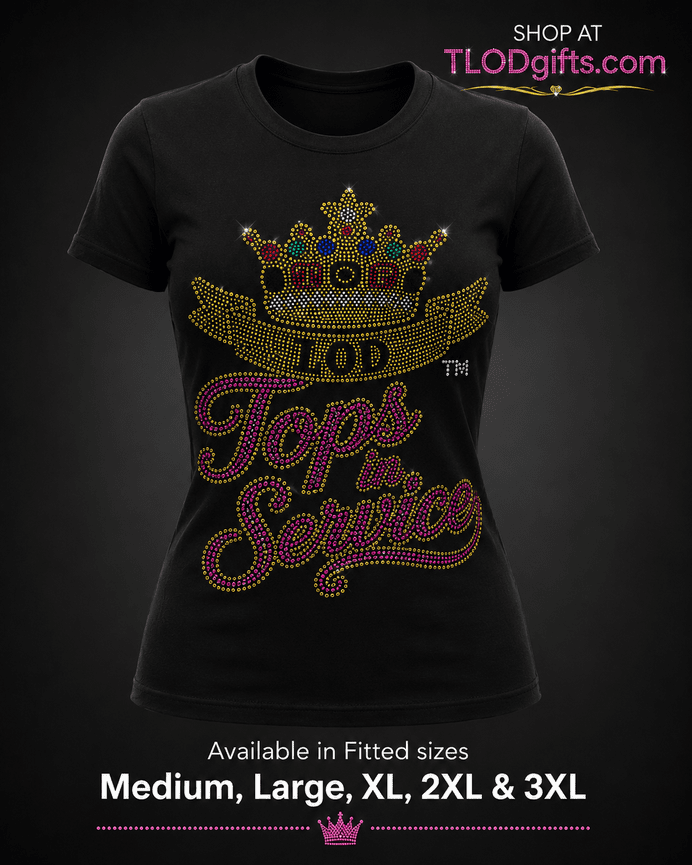 TLOD Tops in Service Bling Tee (Black)