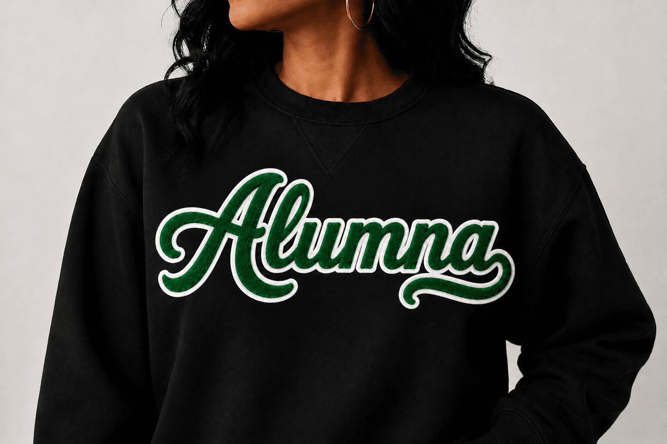 Links Alumna Script Embroidered Patch