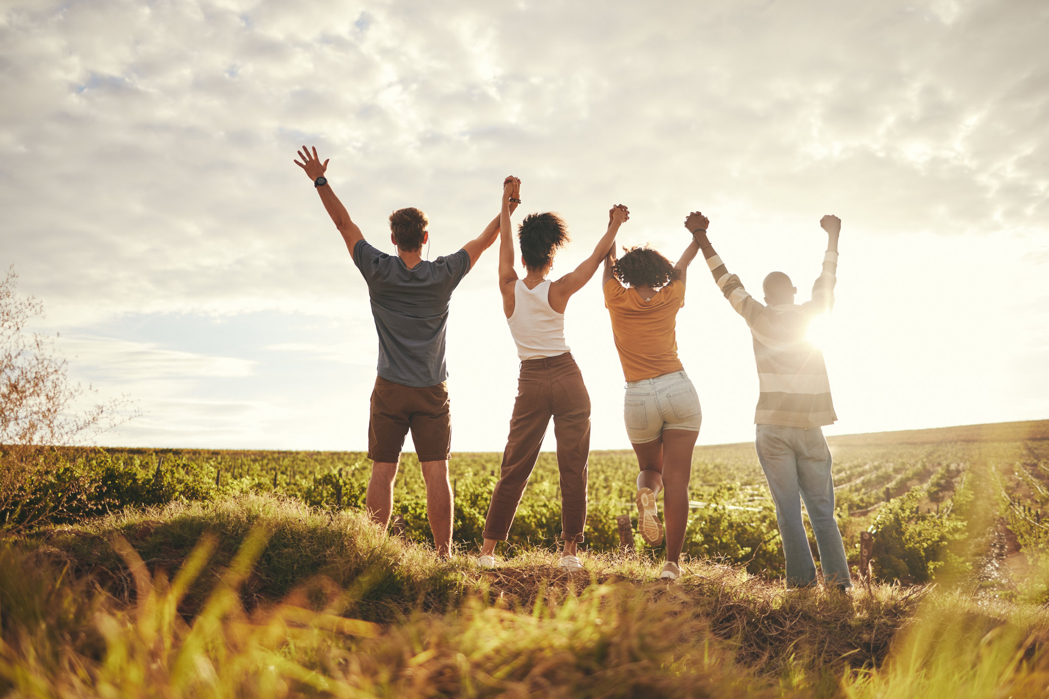 People enjoying an active lifestyle outdoors as part of a proactive approach to health