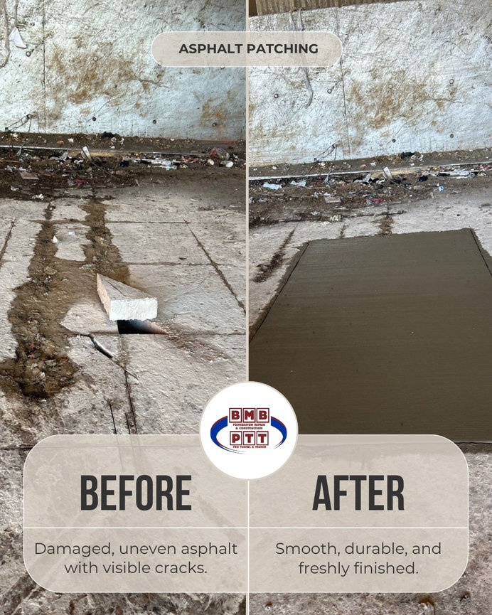 Before & After Asphalt Repair | BMB Construction DFW