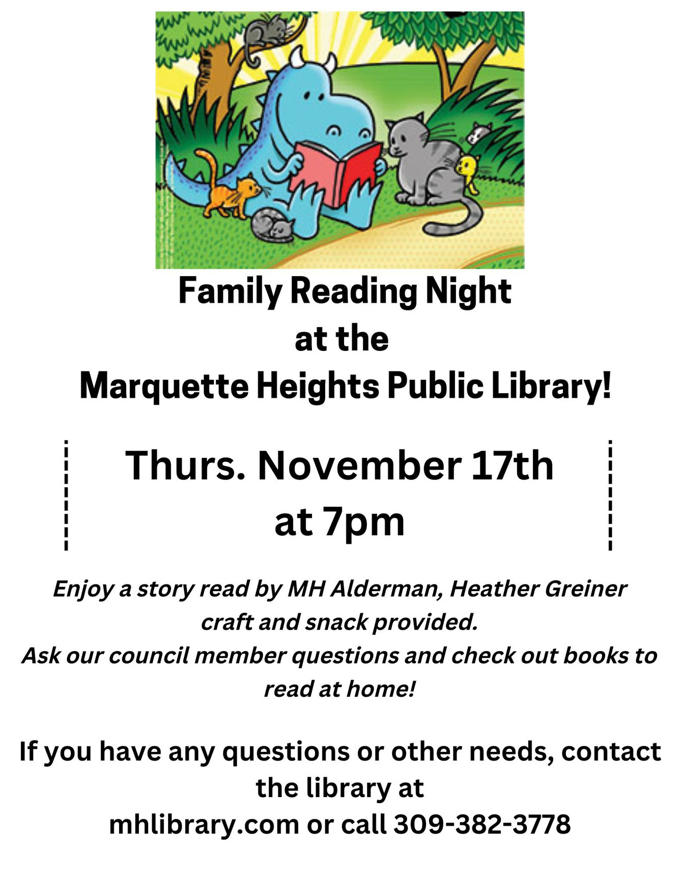 Events and Activities Marquette Heights Public Library