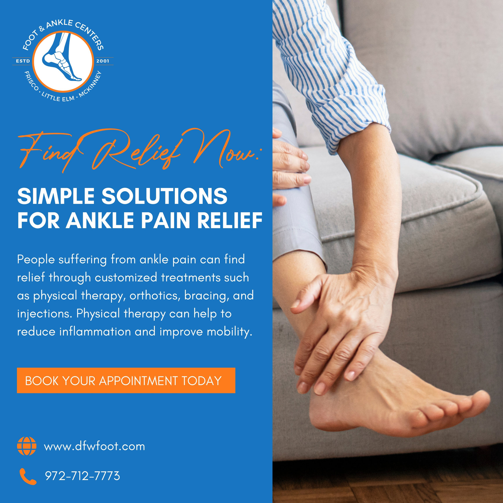 Find Relief Now: Simple Solutions for Ankle Pain Relief in Frisco ...