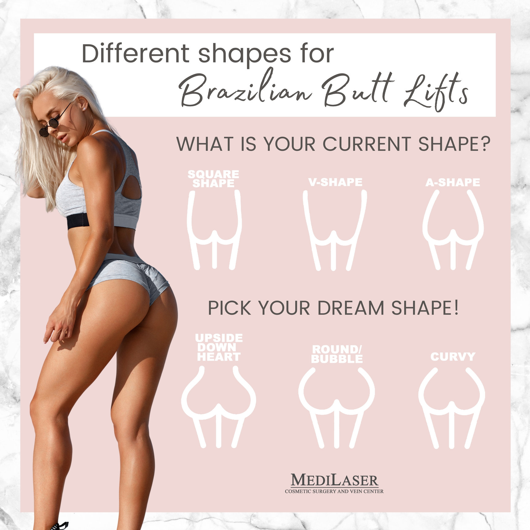Different Brazilian Butt Lift Shapes - Medilaser Surgery and Vein Center