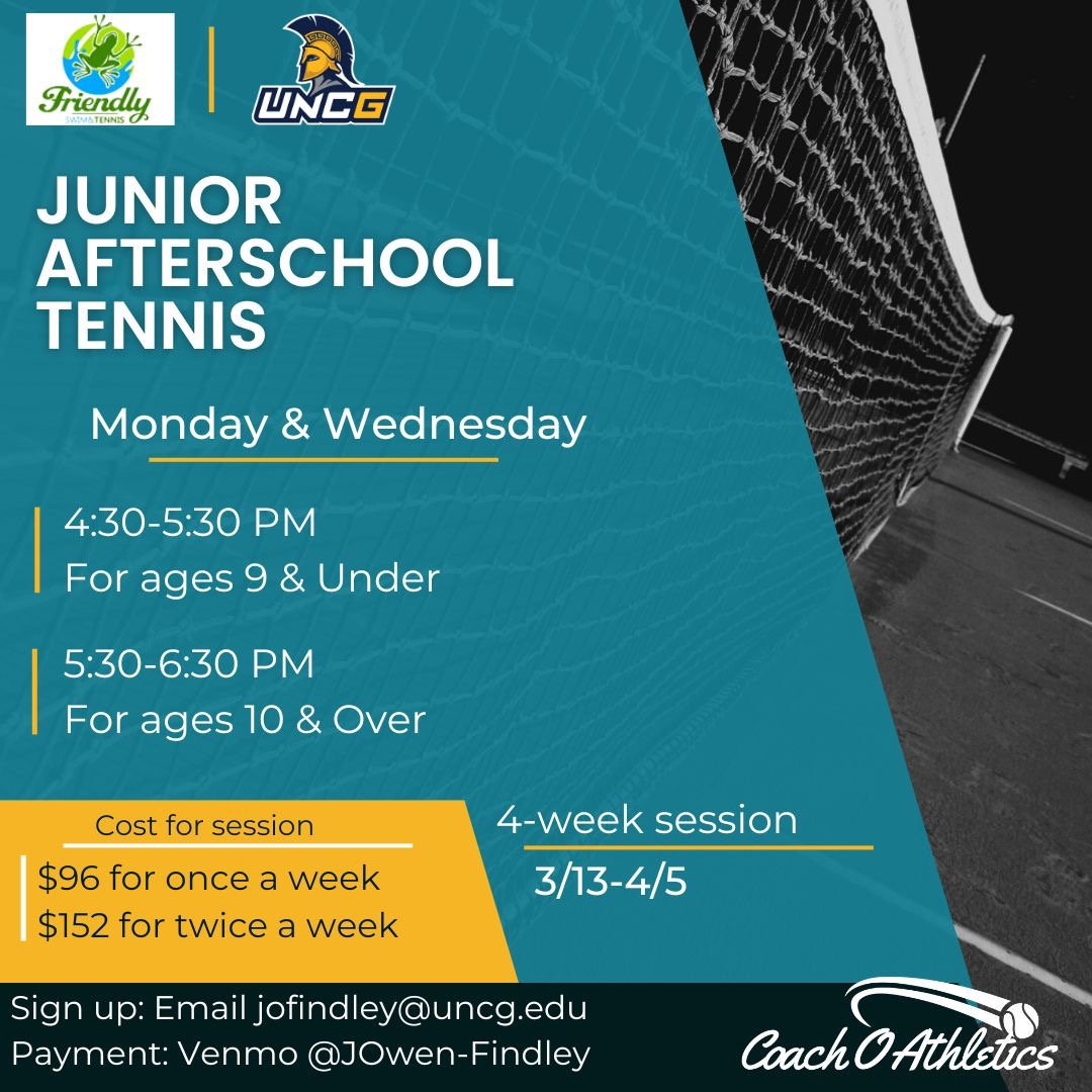 Spring 2023 Youth Tennis Clinics First Session Friendly Park